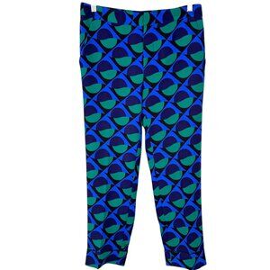 Marc Jacobs Blue and Teal patterned dress pants Size 8